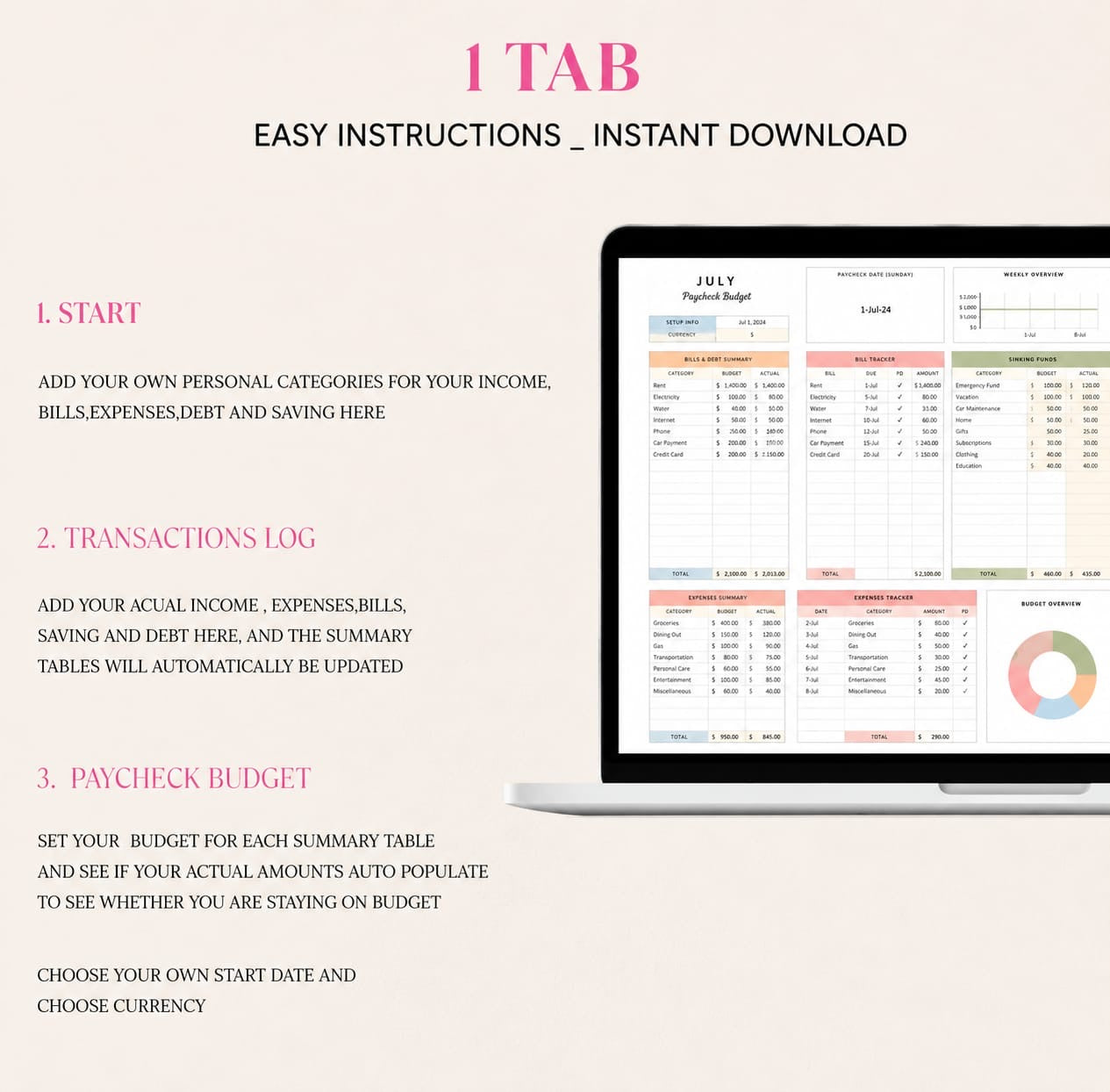 Money Management Bundle | Budget Planner, Savings Tracker & Overspending Habit Workbook✅